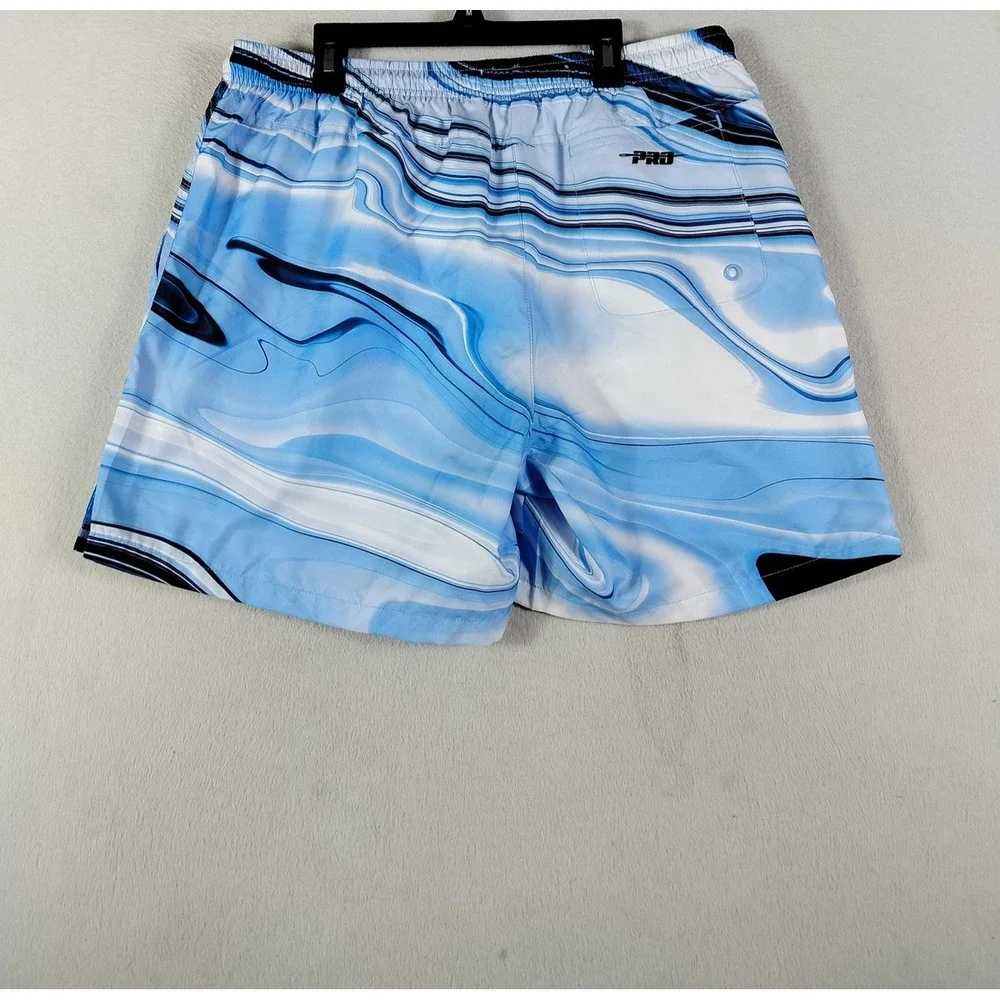 Chicago Bulls Shorts Men's Large Blue NBA Basketball Swim Trunks‎ Pro Standard